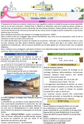 La gazette octobre page 1