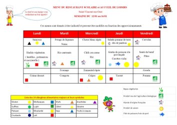 Les menus de Valentin du 12 au 16 janvier 2026