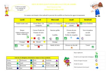 Les menus de Valentin du 21 au 25 septembre 2026